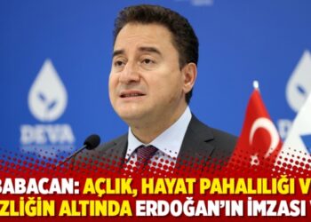 Babacan: Açlık, hayat pahalılığı ve işsizliğin altında Erdoğan’ın imzası var