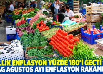 Yıllık enflasyon yüzde 180’i geçti.