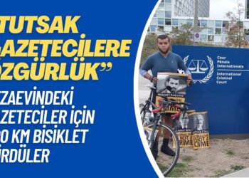 “Tutsak gazetecilere özgürlük” Cezaevindeki gazeteciler için 800 km bisiklet sürdüler