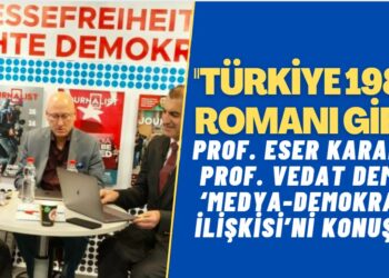 ‘‘Türkiye 1984 romanı gibi‘‘. Prof. Eser Karakaş ve Prof. Vedat Demir Frankfurt kitap fuarında konuştu.