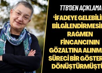 TTB’den açıklama: ‘İfadeye gelebilir’ bilgilendirmesine rağmen Fincancı’nın gözaltına alınması süreci bir gösteriye dönüştürmüştür