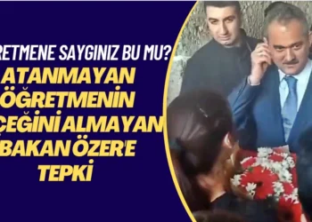 Öğretmene saygınız bu mu? Kendisine verilen çiçeği almayan Bakan Özer’in tavırları tepki gördü