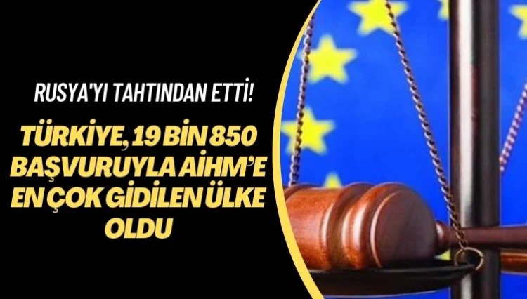 Rusya’yı tahtından etti! Türkiye, 19 bin 850 başvuruyla AİHM’e en çok gidilen ülke oldu