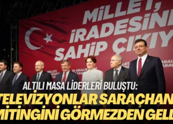Altılı Masa liderleri buluştu: Televizyonlar Saraçhane mitingini görmezden geldi