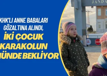 KHK’lı anne babaları gözaltına alındı, iki küçük çocuk karakolun önünde bekliyor