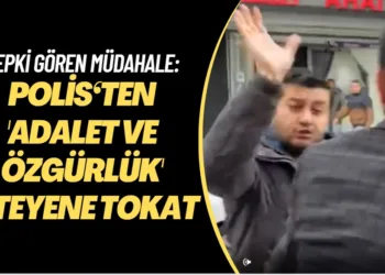 Tepki gören müdahale: Polis‘ten ‘Adalet ve Özgürlük’ isteyenlere tokat