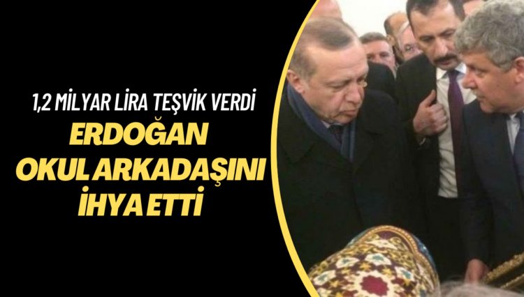 Erdoğan arkadaşını ihya etti: 1,2 milyar lira teşvik verdi 