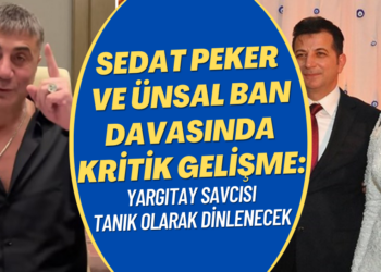 Sedat Peker ve Ünsal Ban davasında kritik gelişme: Yargıtay savcısı tanık olarak dinlenecek