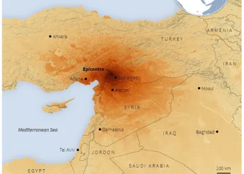 Reuters, depremin sarsıntı haritasını paylaştı