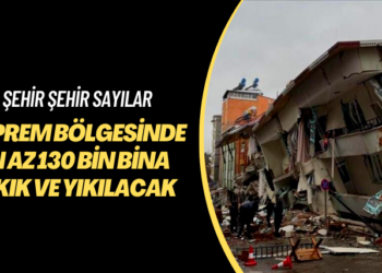 Şehir şehir sayılar: Deprem bölgesinde en az 130 bin bina yıkık ve yıkılacak