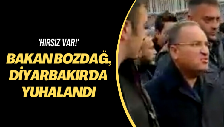 ‘Hırsız var!’ Bakan Bozdağ, depremden etkilenen Diyarbakır’da yuhalandı