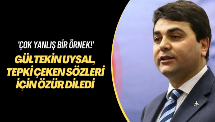 ‘Çok yanlış bir örnek!’ Gültekin Uysal, tepki çeken sözleri için özür diledi