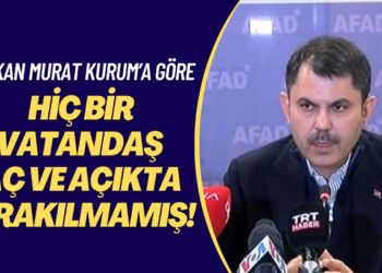 Bakan Murat Kurum’a göre hiç bir vatandaş aç ve açıkta bırakılmamış!