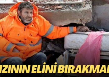 Göçük altında ölen kızının elini bırakmadı