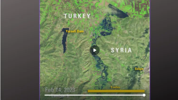 Maraş depreminde Suriye sular altında kaldı