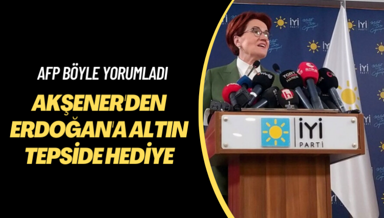 AFP böyle yorumladı: Akşener’den Erdoğan’a altın tepside hediye