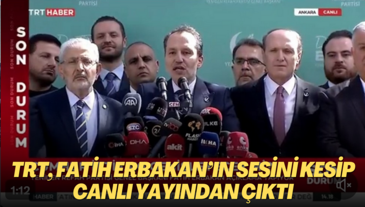 Cumhur İttifakı’na ‘hayır’ dedi: TRT, Fatih Erbakan’ın sesini kesip canlı yayından çıktı