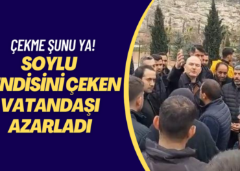 Soylu kendisini çeken vatandaşı azarladı: Çekme şunu ya!