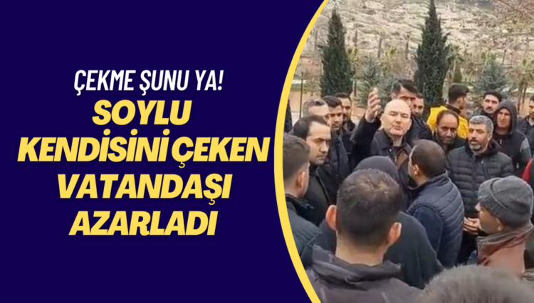 Soylu kendisini çeken vatandaşı azarladı: Çekme şunu ya!