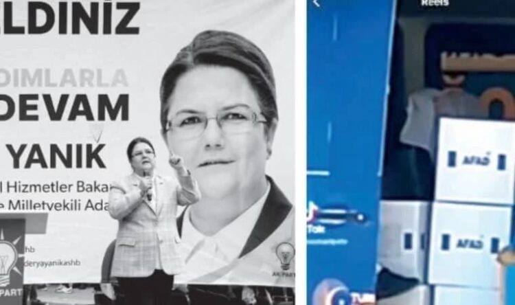 İddia: AFAD’ın yardım kolisi Yanık’ın propaganda aracından çıktı