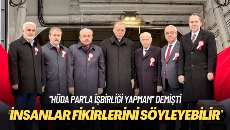 ”HÜDA PAR’la işbirliği yapmam” demişti: İnsanlar fikirlerini söyleyebilir