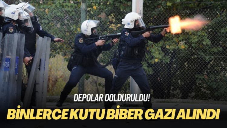 Depolar dolduruldu! Binlerce kutu biber gazı aldılar