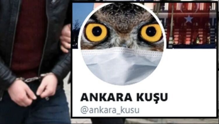 ‘Ankara Kuşu’ adlı Twitter hesabının kullanıcısı tutuklandı
