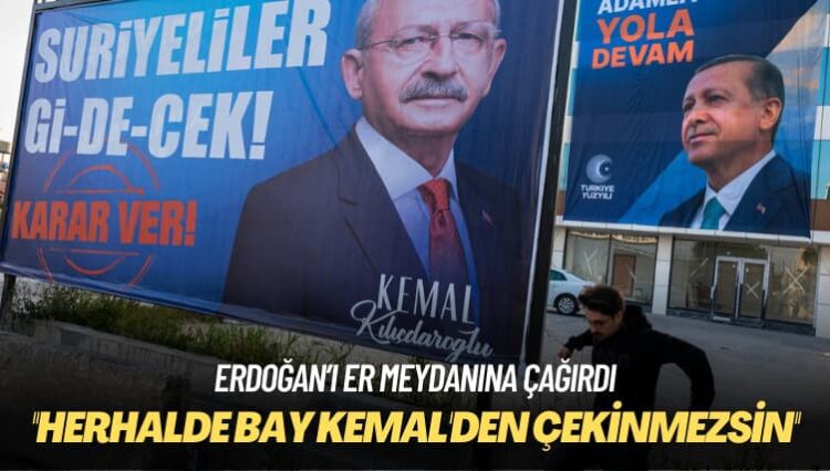 Erdoğan’ı er meydanına çağırdı: Sen ki kendine ‘reis’ dedirten sen ki bir dünya lideri, herhalde Bay Kemal’den çekinmezsin