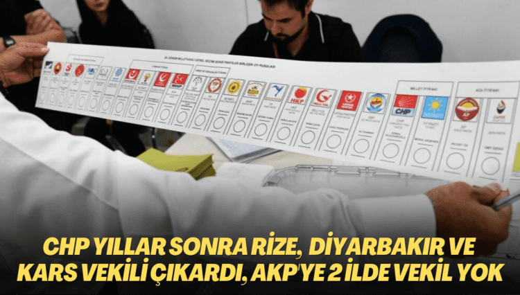 CHP yıllar sonra Rize, Kars ve Diyarbakır’dan vekil çıkardı, AKP’ye iki ilde vekil yok