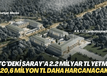 KKTC’deki Saray’a 2.2 milyar TL yetmedi: 20,6 milyon TL daha harcanacak