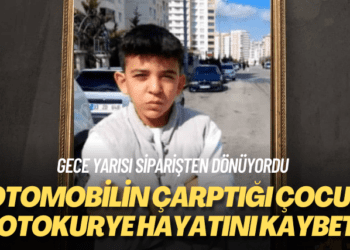 Otomobilin çarptığı çocuk motokurye hayatını kaybetti