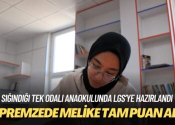 Sığındığı tek odalı anaokulunda LGS’ye hazırlandı: Depremzede Melike tam puan aldı