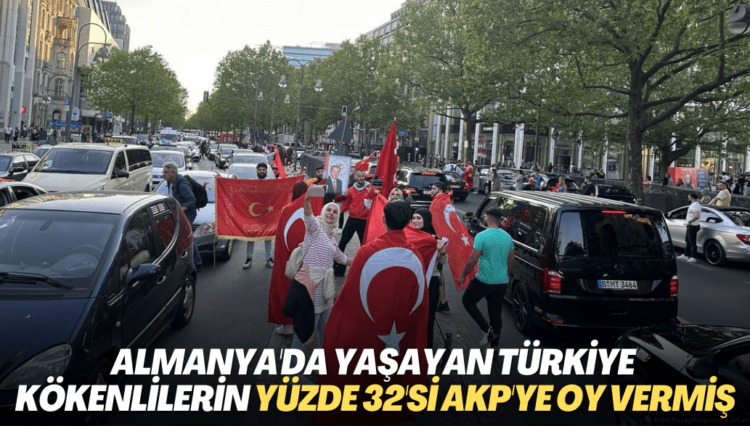 Almanya’da yaşayan Türkiye vatandaşlarının yüzde 32‘si AKP‘ye oy vermiş