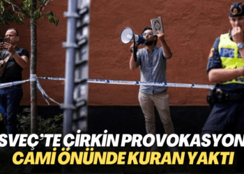 İsveç’te çirkin provokasyon: Cami önünde Kuran yaktı