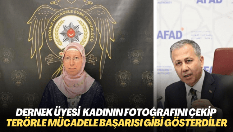 KHK ile kapatılan dernek üyesi kadının fotoğrafını çekip terörlü mücadele başarısı gibi gösterdiler