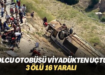 Yolcu otobüsü viyadükten uçtu: 3 ölü 16 yaralı