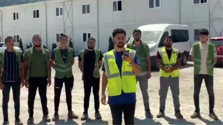 Togg fabrikası şantiyesinde işçiler grevde