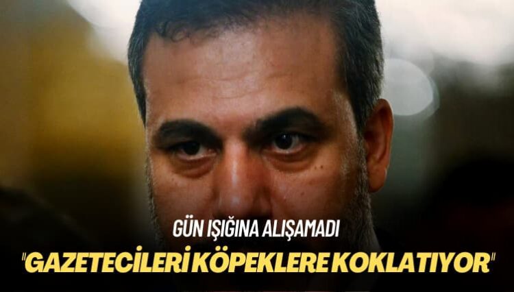 Gün ışığına alışamadı: Gazetecileri köpeklere koklatıyor