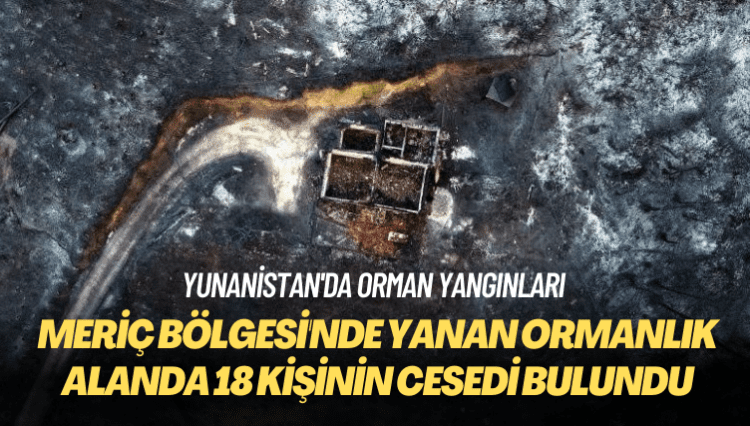 Yunanistan’ın Meriç Bölgesi’nde yanan ormanlık alanda 18 kişinin cesedi bulundu