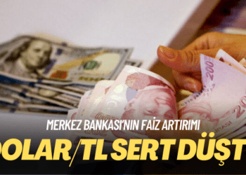 Merkez Bankası’nın faiz artırımı sonrası dolar/TL sert düştü