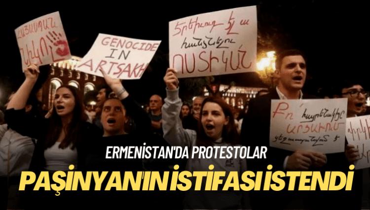 Dağlık Karabağ’da ilan edilen ateşkes sonrası Ermenistan’da protestolar: Göstericiler, Başbakan Paşinyan’ın istifasını istedi