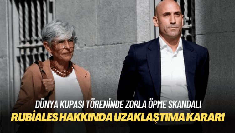 Kadın futbolcuyu dudağından öpen eski federasyon başkanı hakkında uzaklaştırma kararı