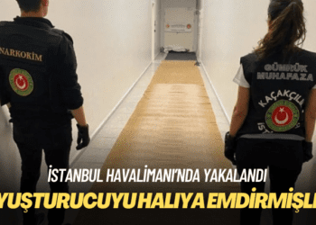 17 kilo uyuşturucuyu halıya emdirmişler