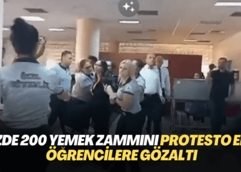 Yüzde 200 yemek zammını protesto eden öğrencilere gözaltı