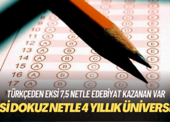 Eksi dokuz netle 4 yıllık üniversite
