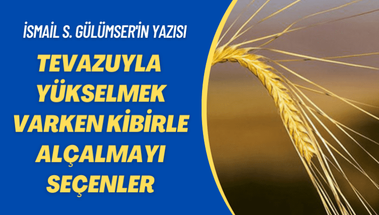 İsmail S. Gülümser’in yazısı: Tevazuyla yükselmek varken kibirle alçalmayı seçenler