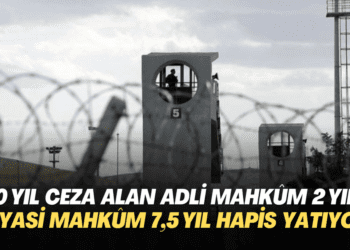 Katile, hırsıza ve sapıklara var, siyasi mahkumu yok: 10 yıl ceza alan adli mahkûm 2 yıl, siyasi mahkûm ise 7,5 yıl hapis yatıyor