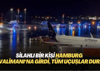 Silahlı bir kişi arabasıyla Hamburg Havalimanı’nın kapısını kırarak aprona girdi