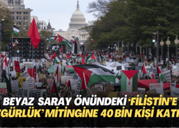 Beyaz Saray önündeki ‘Filistin’e özgürlük’ mitingine 40 bin kişi katıldı