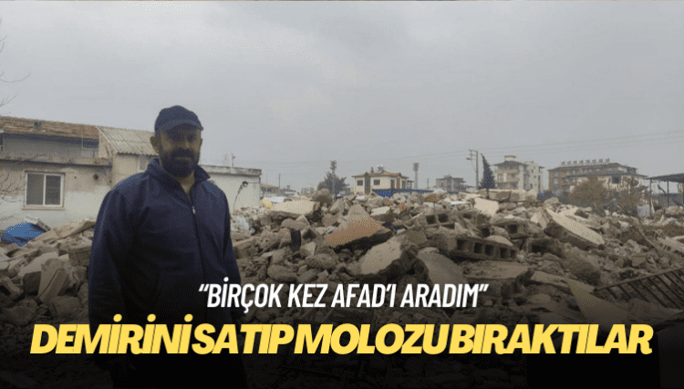 İnşaat demirini satıp molozları bıraktılar